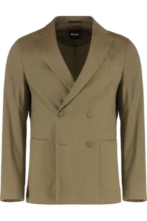 HUGO BOSS Heren, Jassen, Groen, Maat: S Linnen