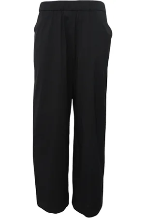 Max Mara Dames, Broeken, Zwart, Maat: S Katoen