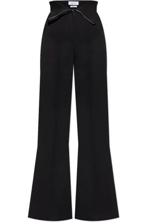 Alexander McQueen Dames, Broeken, Zwart, Maat: S Leer