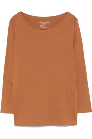 Majestic Dames, Tops, Oranje, Maat: S Katoen