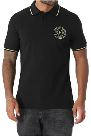 VERSACE Heren, Tops, Zwart, Maat: L Katoen