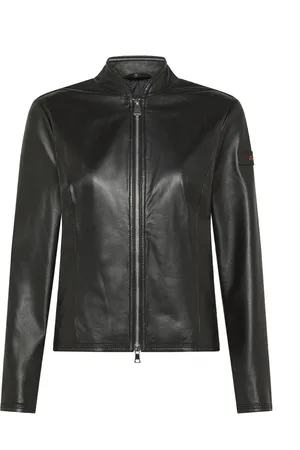 Peuterey Dames, Jassen, Zwart, Maat: S Leer