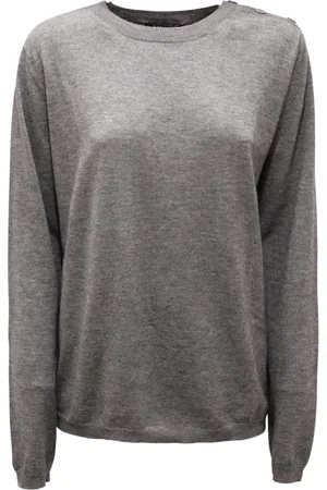 Max Mara Dames, Truien, Grijs, Maat: L Wol
