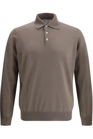 Brunello Cucinelli Heren, Tops, Bruin, Maat: S Wol