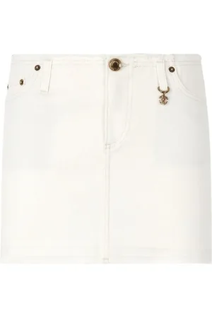 Roberto Cavalli Dames, Rokken, Wit, Maat: XS Denim