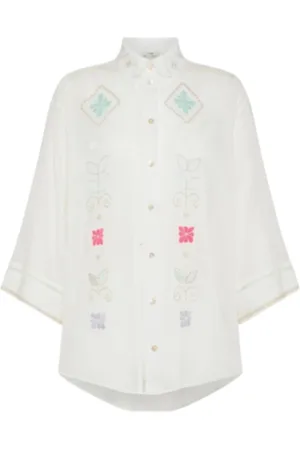 FORTE FORTE Dames, Blouses & Shirts, Wit, Maat: XS Voile
