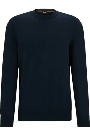 HUGO BOSS Heren, Truien, Blauw, Maat: M Katoen