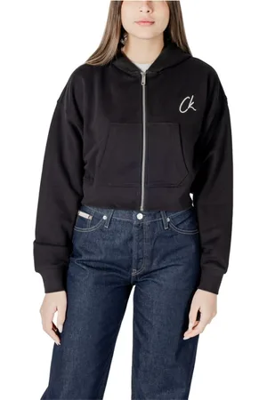Calvin Klein Dames, Sweatshirts & Hoodies, Zwart, Maat: S Katoen