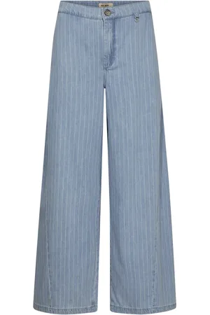 Mos Mosh Dames, Broeken, Blauw, Maat: W29 Katoen
