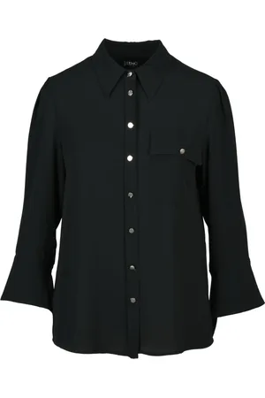 Liu Jo Dames, Blouses & Shirts, Zwart, Maat: M Poliester