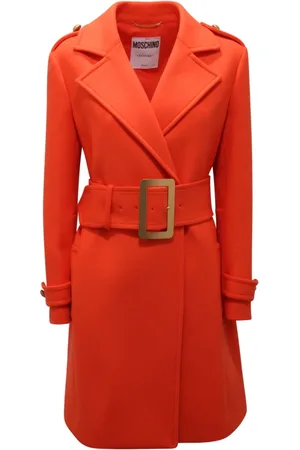 Moschino Dames, Mantels, Oranje, Maat: S Wol