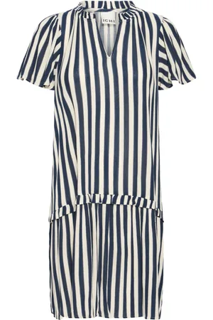 Ichi Dames, Jurken, Blauw, Maat: S