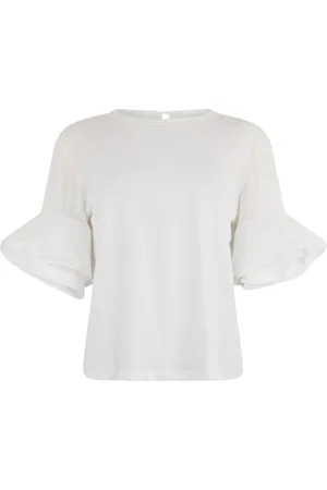 Liu Jo Dames, Blouses & Shirts, Wit, Maat: M Katoen