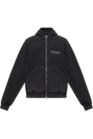 Balenciaga Heren, Sweatshirts & Hoodies, Zwart, Maat: L Katoen
