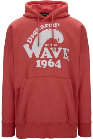 Dsquared2 Heren, Sweatshirts & Hoodies, Rood, Maat: XS Katoen