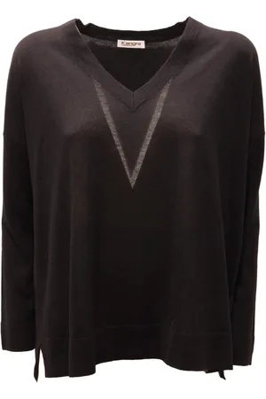 KANGRA CASHMERE Dames, Truien, Zwart, Maat: S Zijde