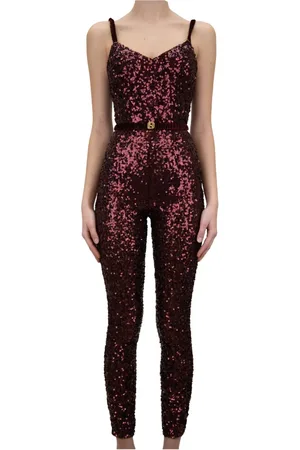 Elisabetta Franchi Dames, Jumpsuits & Playsuits, Paars, Maat: XS Polyamide