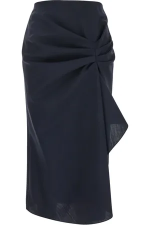 Alexander McQueen Dames, Rokken, Blauw, Maat: M Wol