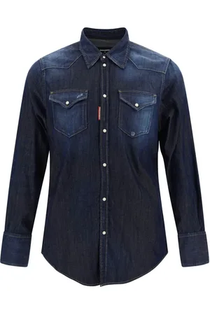 Dsquared2 Heren, Overhemden, Blauw, Maat: L Denim