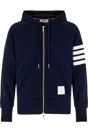Thom Browne Heren, Sweatshirts & Hoodies, Blauw, Maat: L Katoen