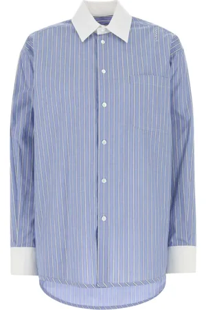 Marni Dames, Blouses & Shirts, Blauw, Maat: XS Katoen