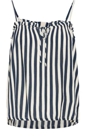 Ichi Dames, Tops, Blauw, Maat: 2XL