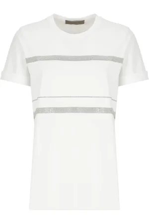 D.EXTERIOR Dames, Tops, Wit, Maat: M Katoen