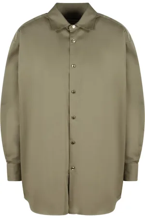 DARKPARK Dames, Blouses & Shirts, Groen, Maat: XS Satijn