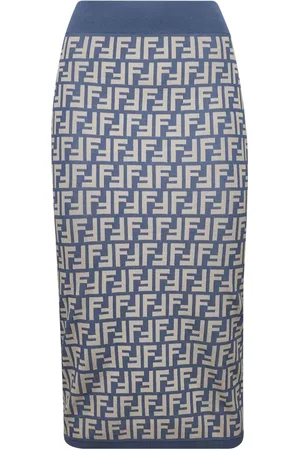 Fendi Dames, Rokken, Blauw, Maat: S Denim