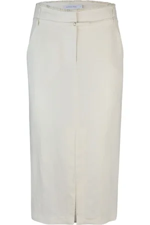 Patrizia Pepe Dames, Rokken, Wit, Maat: XS Linnen