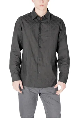 Armani Exchange Heren, Overhemden, Zwart, Maat: 2XL Katoen
