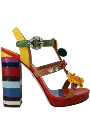 Dolce & Gabbana Dames, Schoenen, Veelkleurig, Maat: 38 1/2 EU Katoen