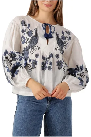 Lollys Laundry Dames, Blouses & Shirts, Wit, Maat: L Linnen