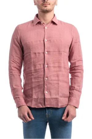 ALTEA Heren, Overhemden, Roze, Maat: 3XL Linnen