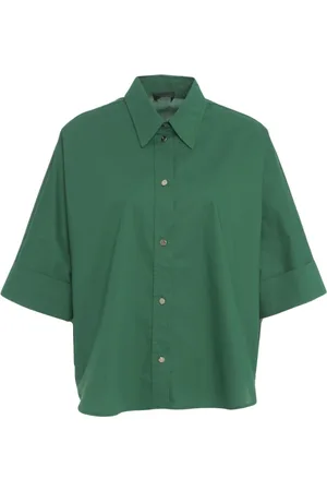 Liu Jo Dames, Blouses & Shirts, Groen, Maat: M Katoen