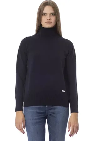 BALDININI Dames, Truien, Blauw, Maat: M Wol