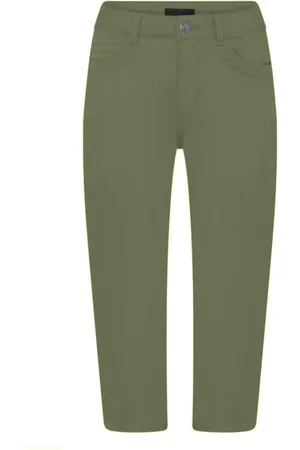 C.ro Dames, Jeans, Groen, Maat: 3XL Katoen