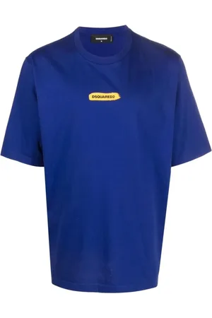 Dsquared2 Heren, Tops, Blauw, Maat: M Katoen