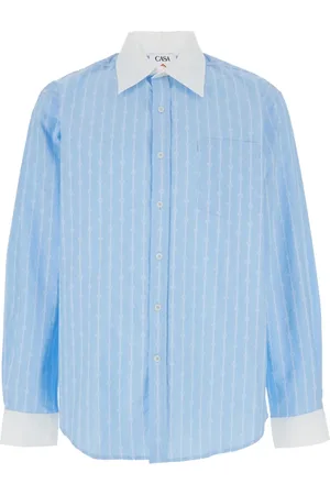 Casablanca Heren, Overhemden, Blauw, Maat: XL Katoen