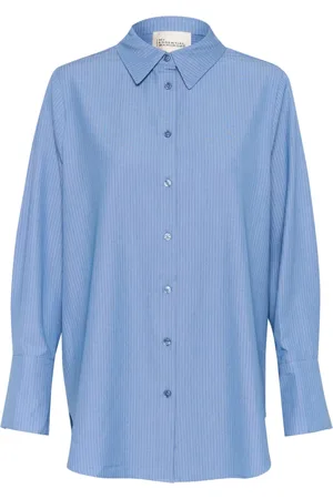 My Essential Wardrobe Dames, Blouses & Shirts, Blauw, Maat: XL