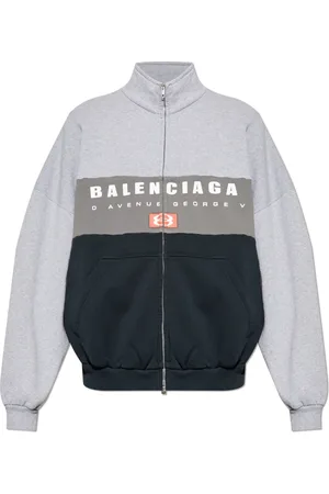 Balenciaga Heren, Sweatshirts & Hoodies, Grijs, Maat: M Katoen