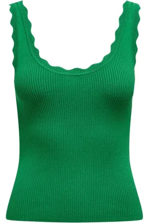 JACQUELINE DE YONG Dames, Tops, Groen, Maat: XL Nylon