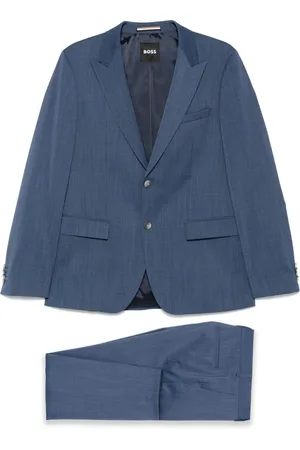 HUGO BOSS Heren, Pakken, Blauw, Maat: XL Wol