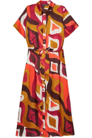 Fiorella rubino Dames, Jurken, Veelkleurig, Maat: 5XL Satijn
