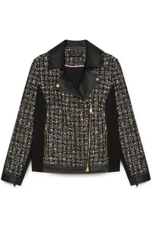 Fiorella rubino Dames, Jassen, Zwart, Maat: 2XL Tweed