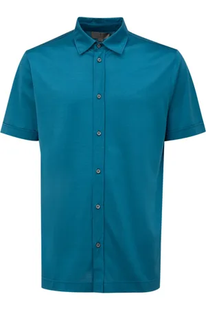 CANALI Heren, Overhemden, Blauw, Maat: L Katoen