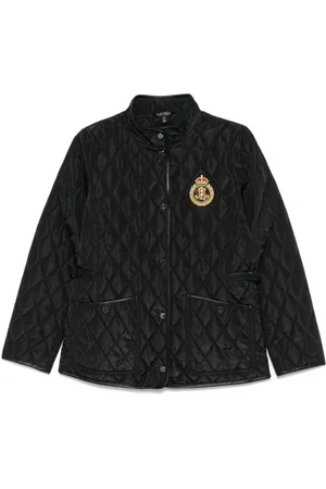 Ralph Lauren Dames, Jassen, Zwart, Maat: M Leer