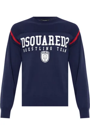 Dsquared2 Heren, Truien, Blauw, Maat: XL Katoen