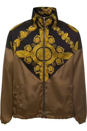 VERSACE Heren, Jassen, Bruin, Maat: L Viscose