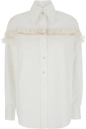 Alexander McQueen Dames, Blouses & Shirts, Wit, Maat: 2XS Katoen